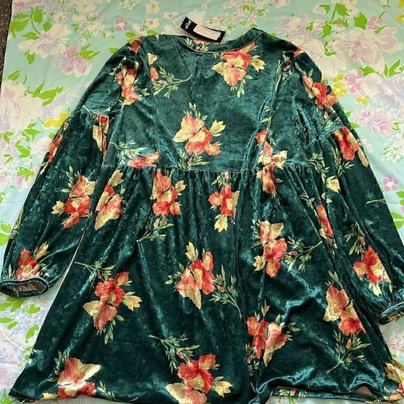 Nasty Gal x Lucy Wang Velvet Tunic Dress - L - Picture 14 of 14